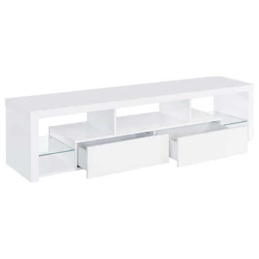 71-inch TV Stand High Gloss White