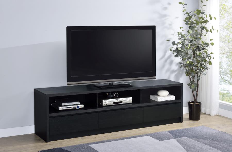 78-inch 3-drawer TV Stand Black