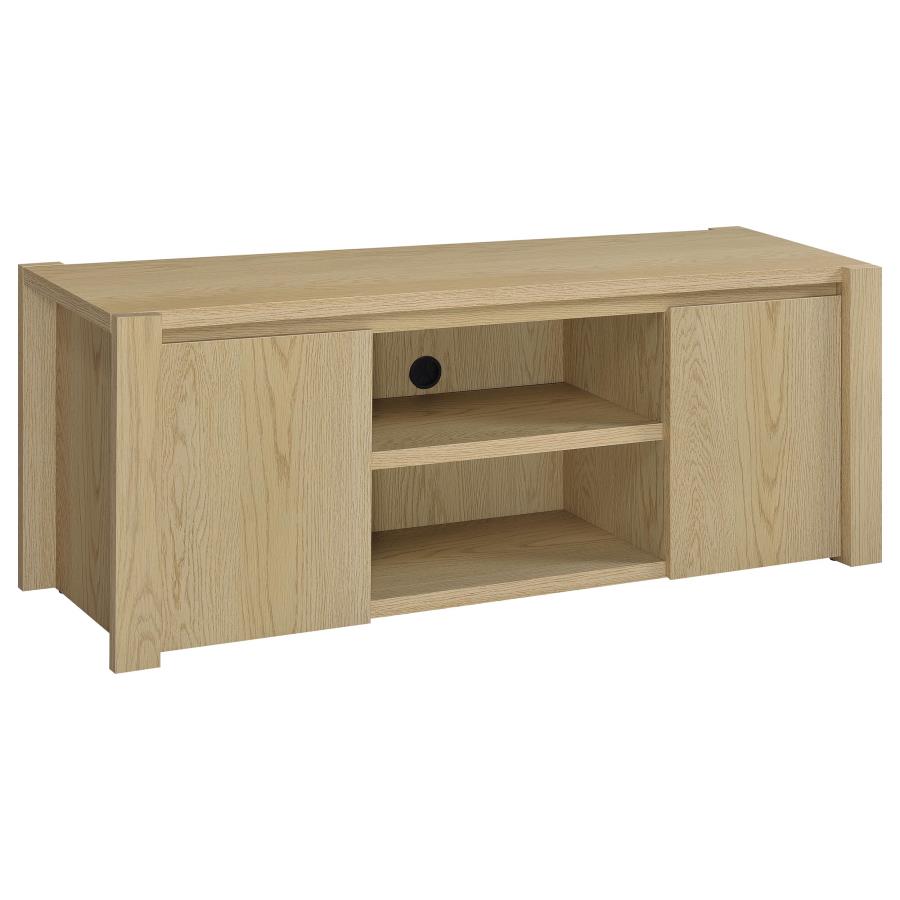 60-inch 2-door TV Stand Light Oak
