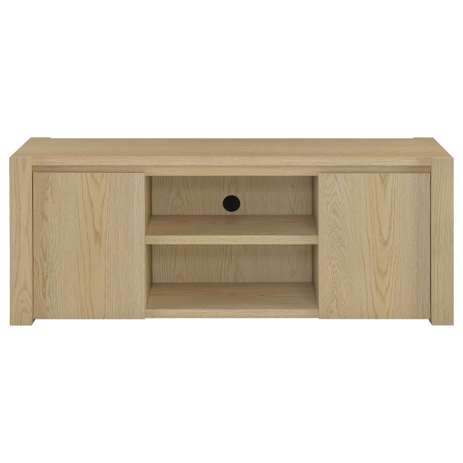 60-inch 2-door TV Stand Light Oak