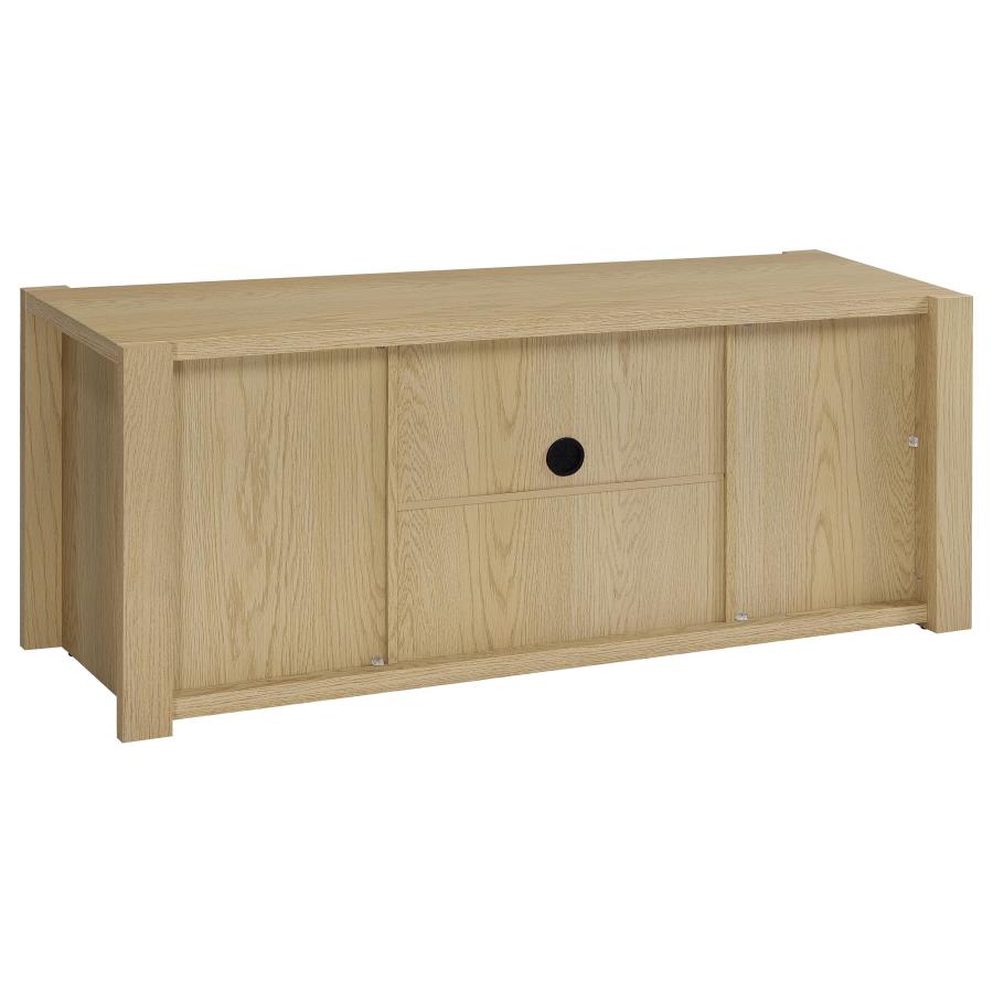 60-inch 2-door TV Stand Light Oak