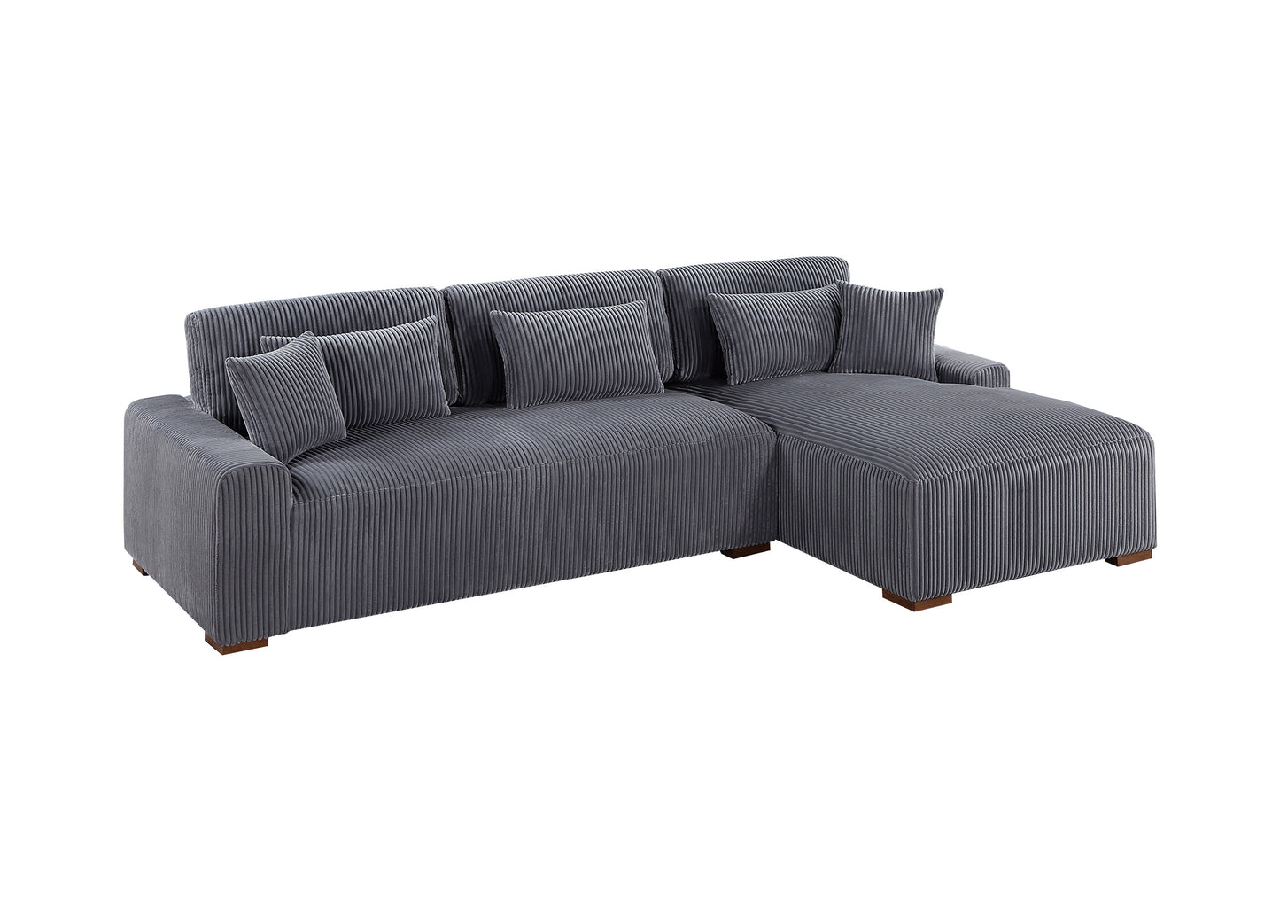 2-PC Corduroy Fabric Sectional