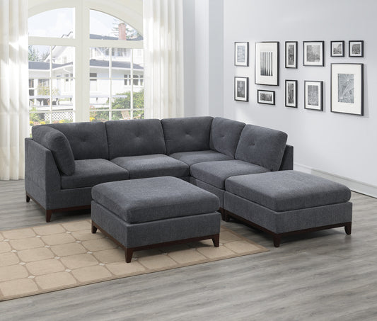 6-PC Modular Sectional with Ottoman