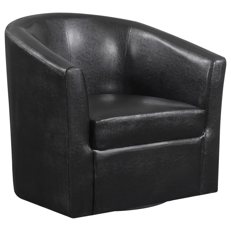 Upholstered Barrel Back Swivel Chair