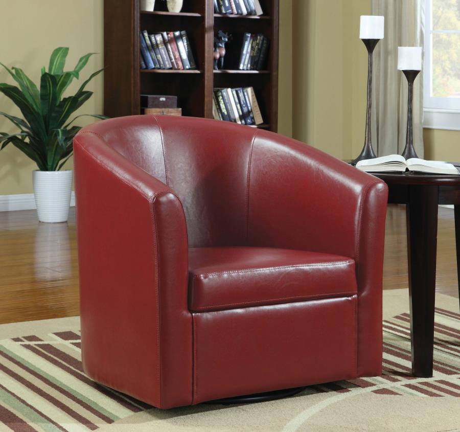 Upholstered Barrel Back Swivel Chair