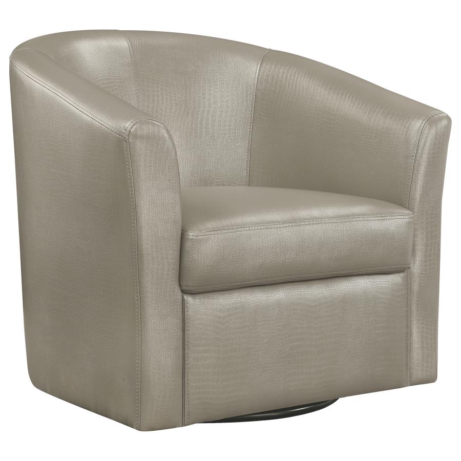 Upholstered Barrel Back Swivel Chair