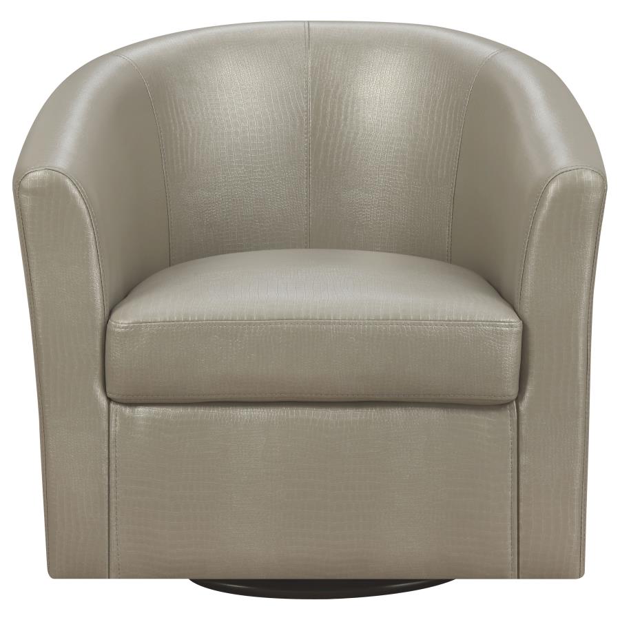 Upholstered Barrel Back Swivel Chair