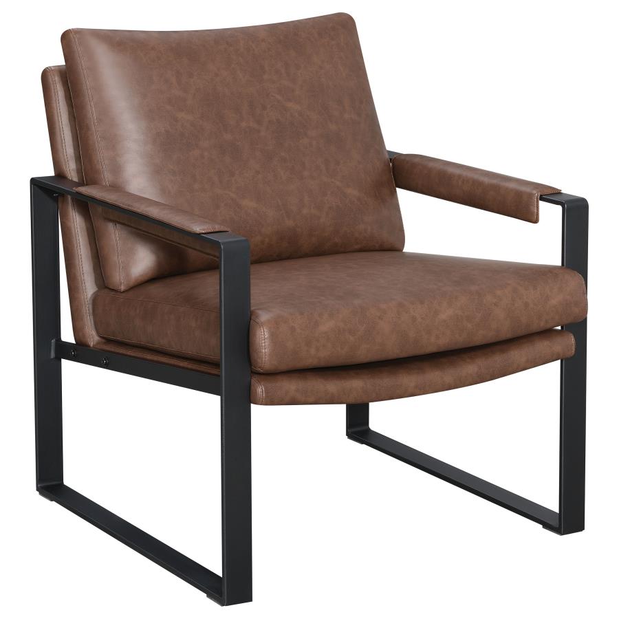 Upholstered Track Arm Accent Chair