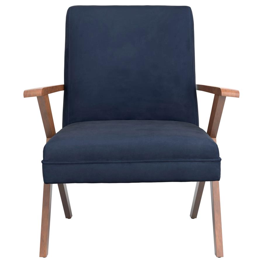 Upholstered Wood Arm Accent Chair