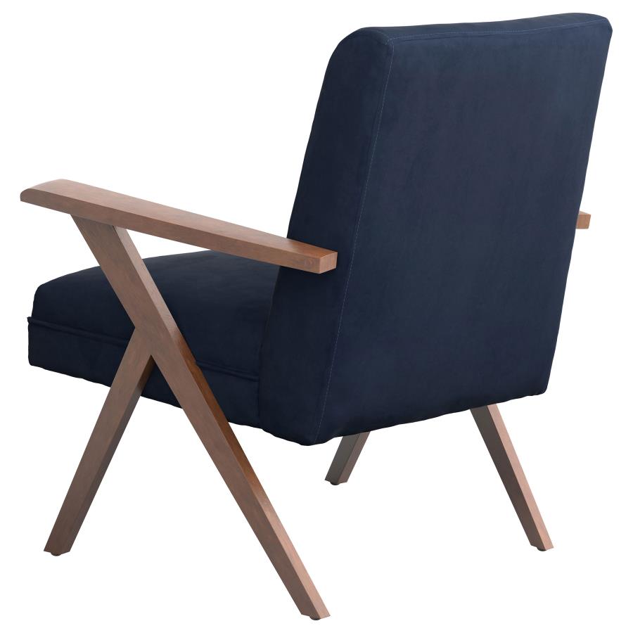 Upholstered Wood Arm Accent Chair