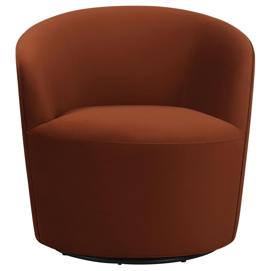 Upholstered Barrel Back Swivel Chair