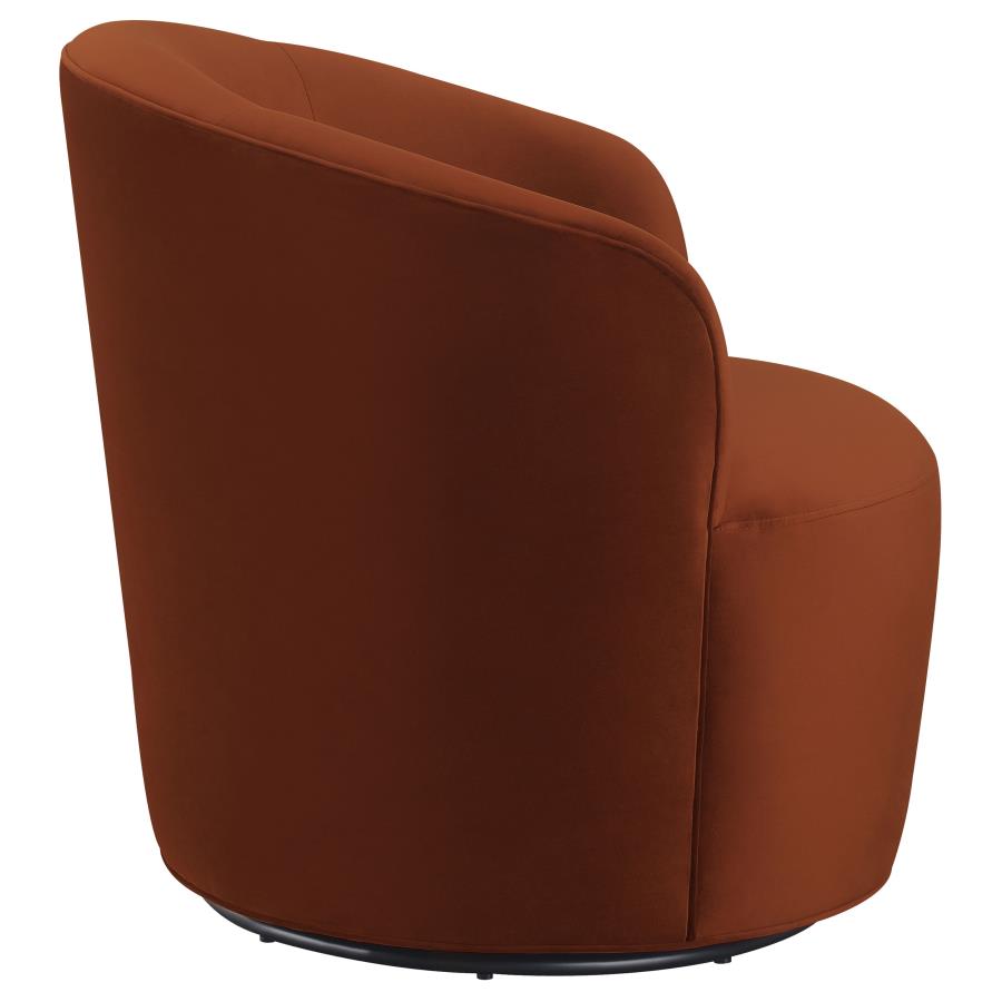 Upholstered Barrel Back Swivel Chair