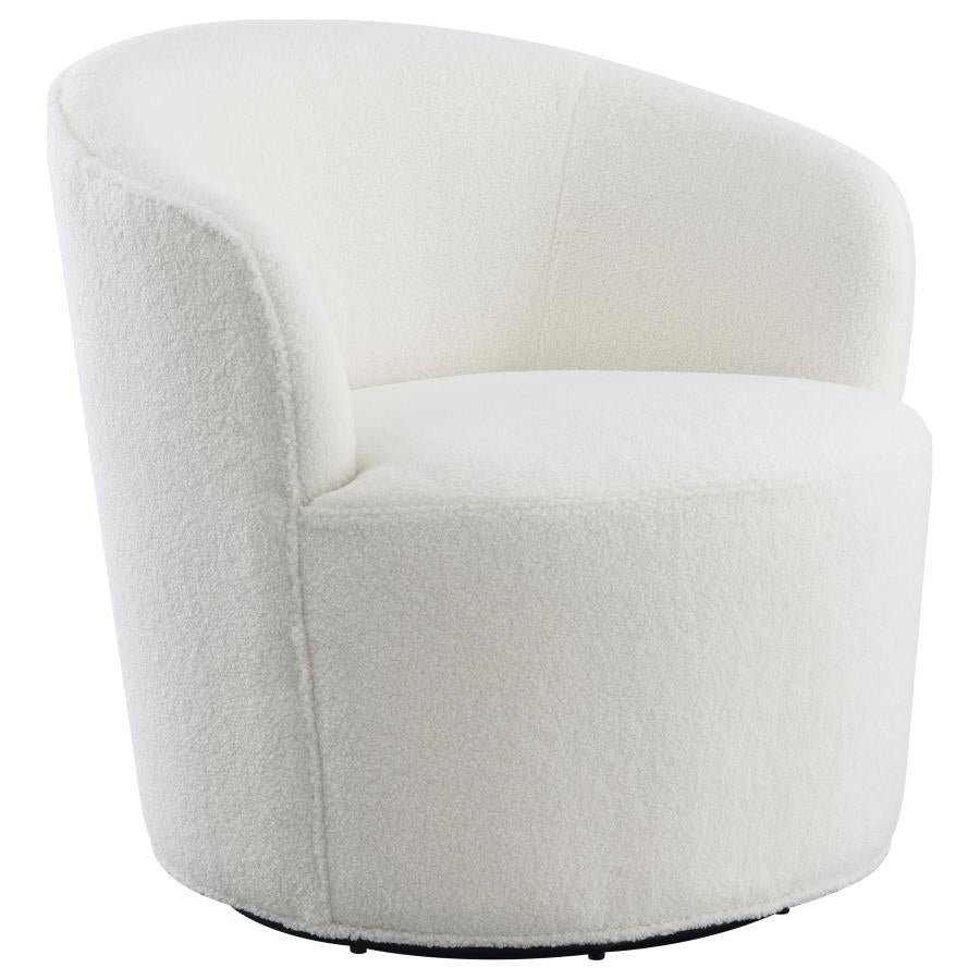 Upholstered Barrel Back Swivel Chair