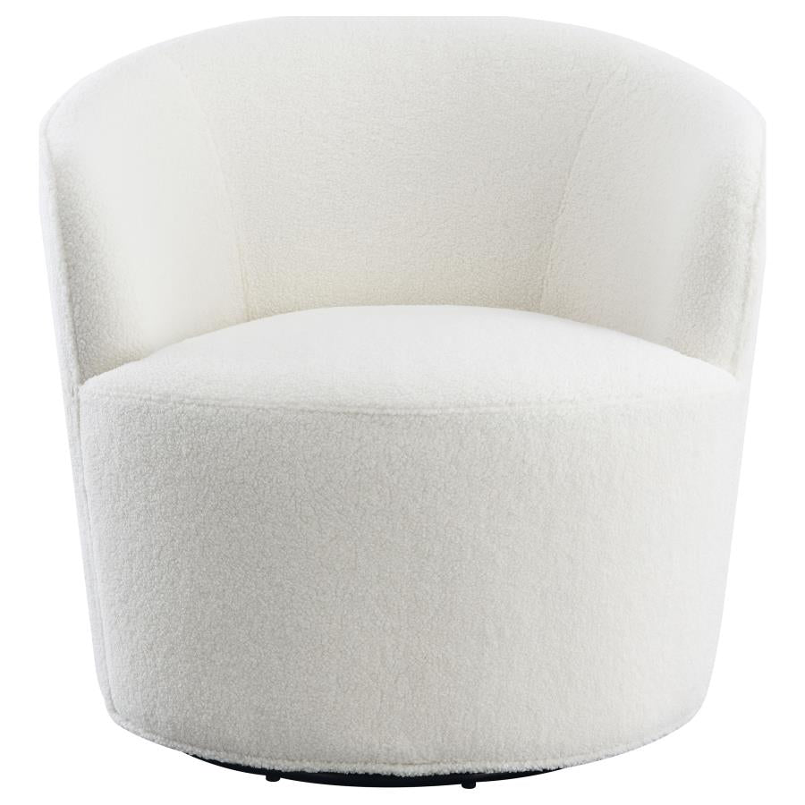 Upholstered Barrel Back Swivel Chair