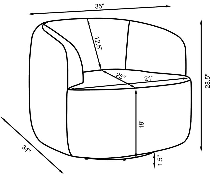 Upholstered Swivel Accent Chair