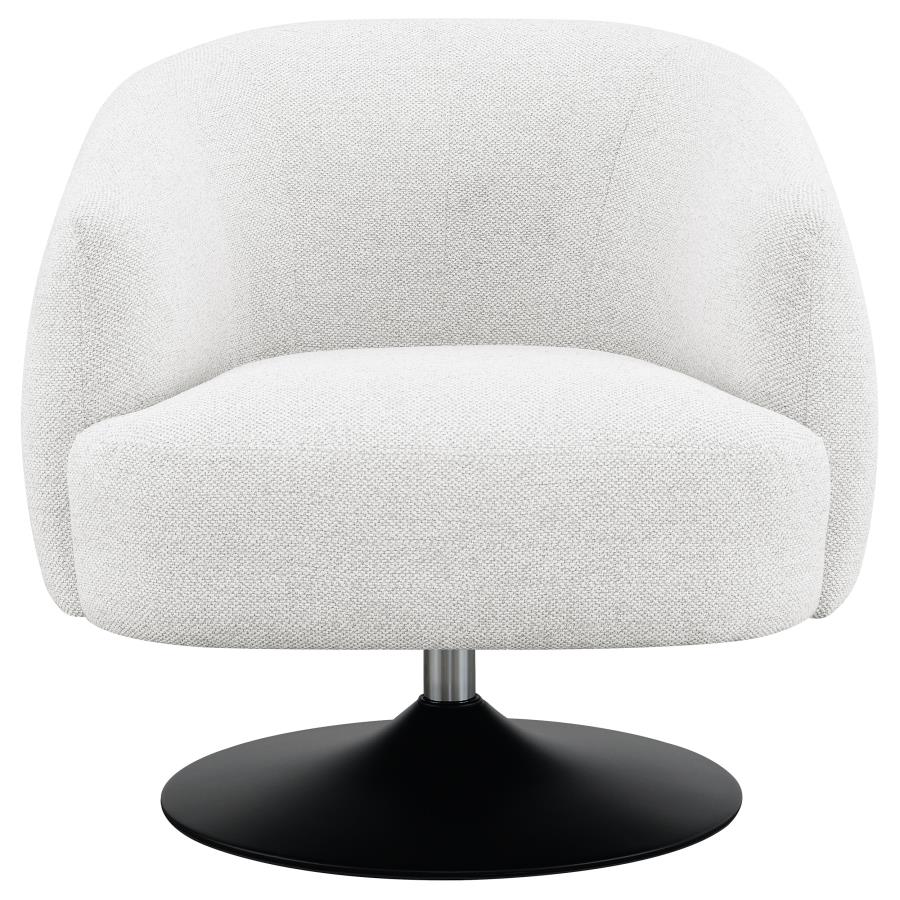 Upholstered Barrel Back Swivel Club Chair