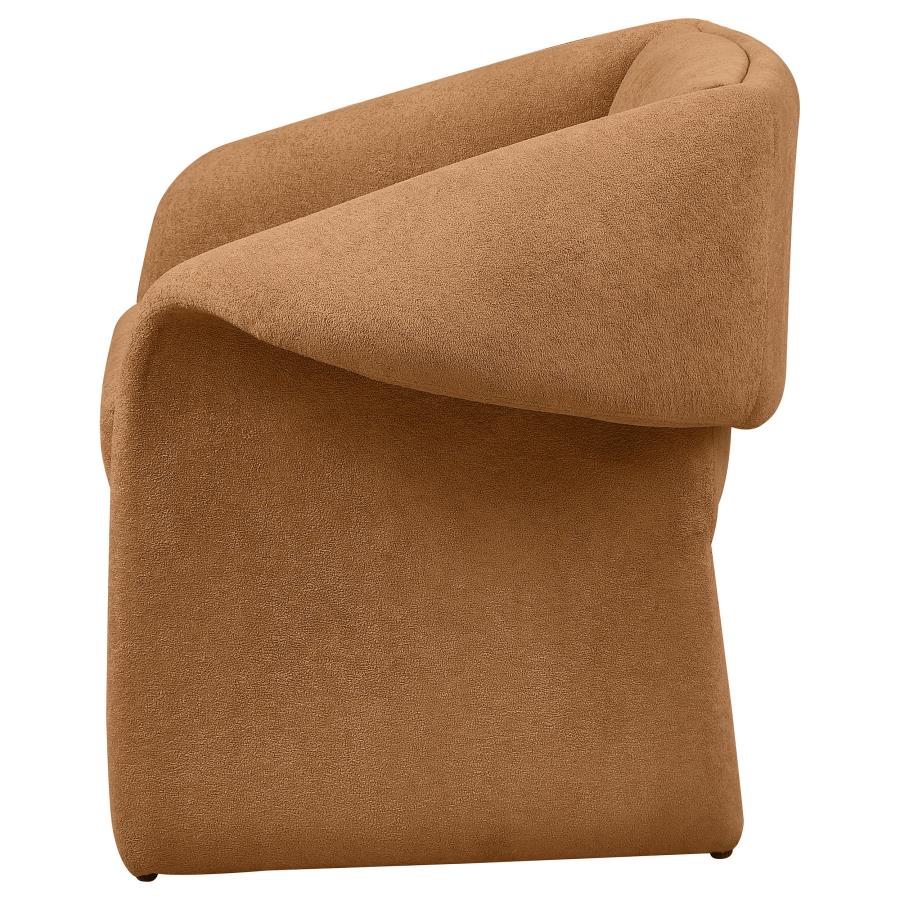 Upholstered Sloped Arm Accent Chair