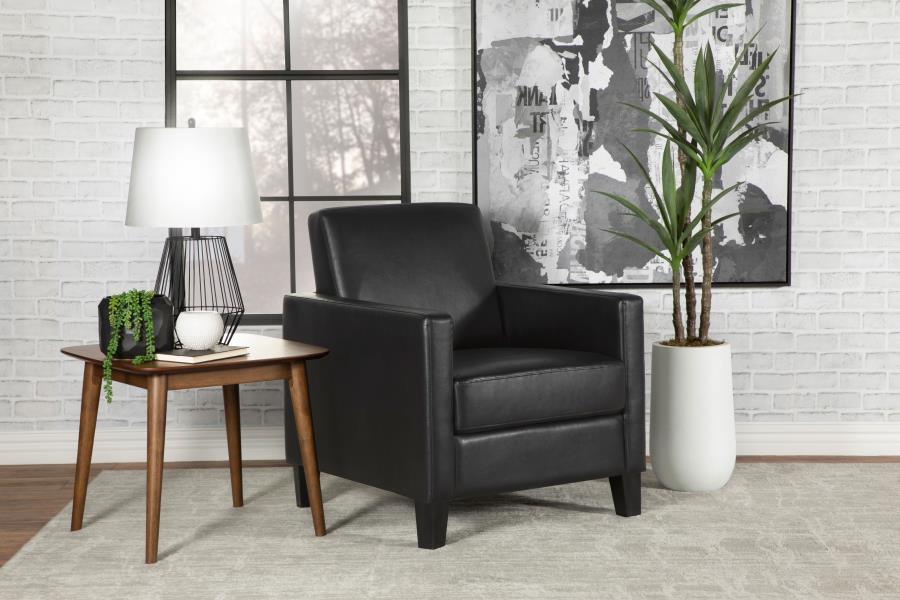 Upholstered Track Arm Accent Chair