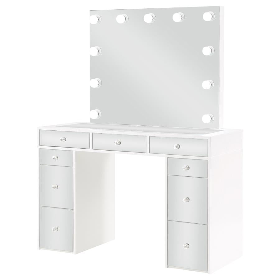 Makeup Vanity Table Set with Lighting White