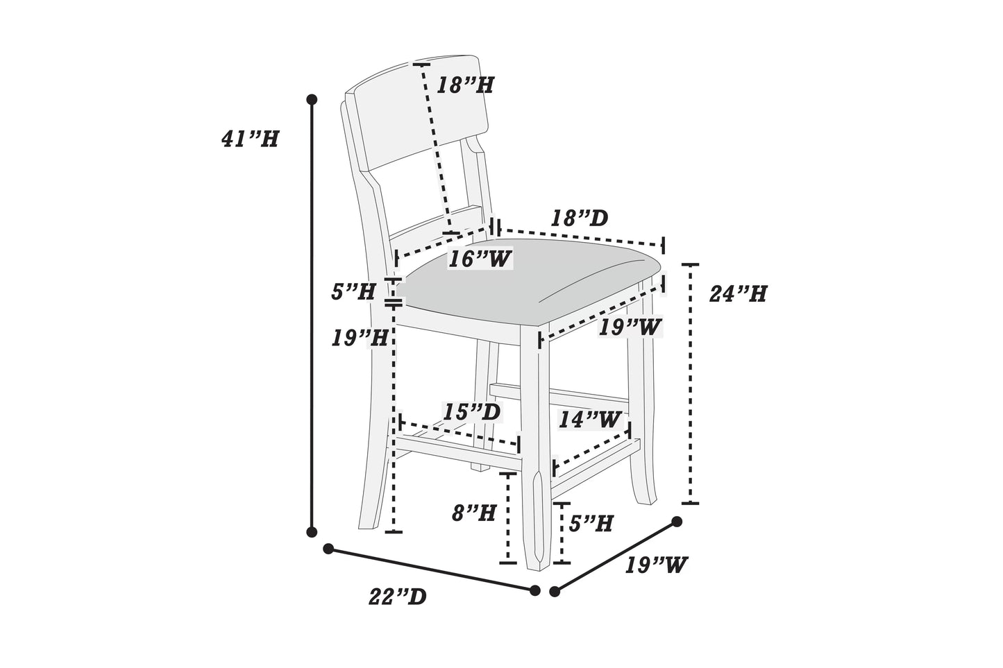 7-Piece Counter Height Dining Set