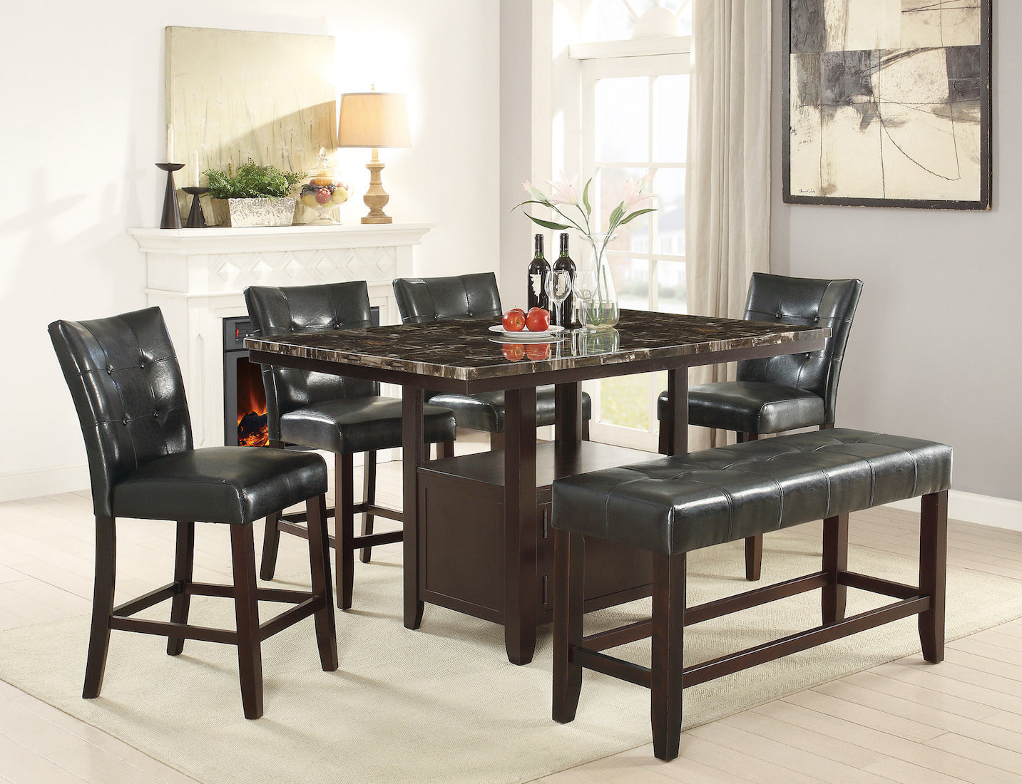 6-Piece Counter Height Dining Set