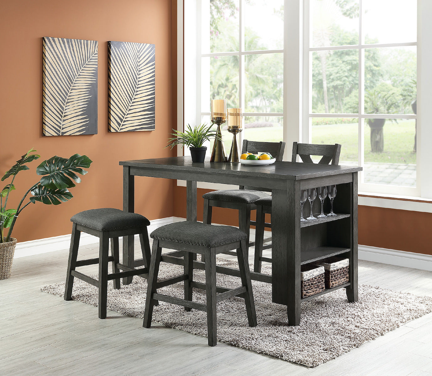 5-Piece Counter Height Dining Set