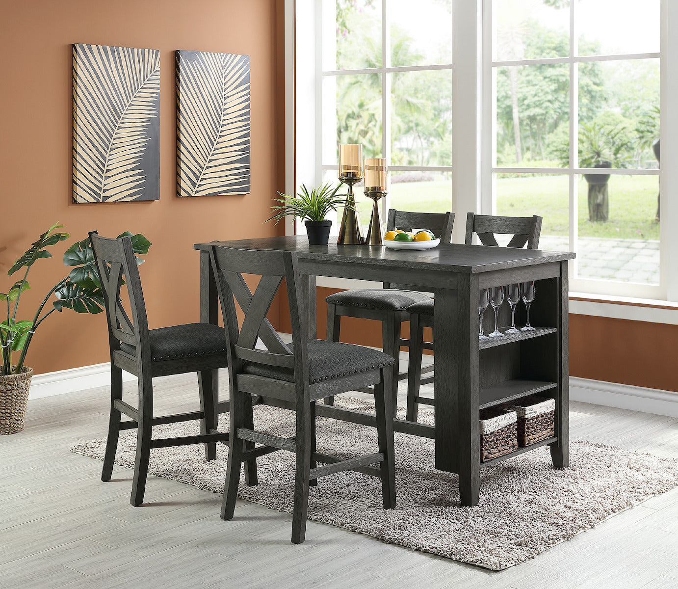 5-Piece Counter Height Dining Set