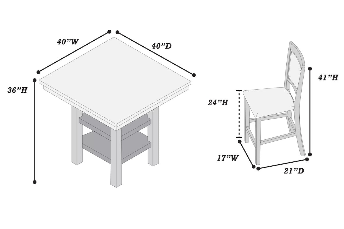 5-Piece Counter Height Set