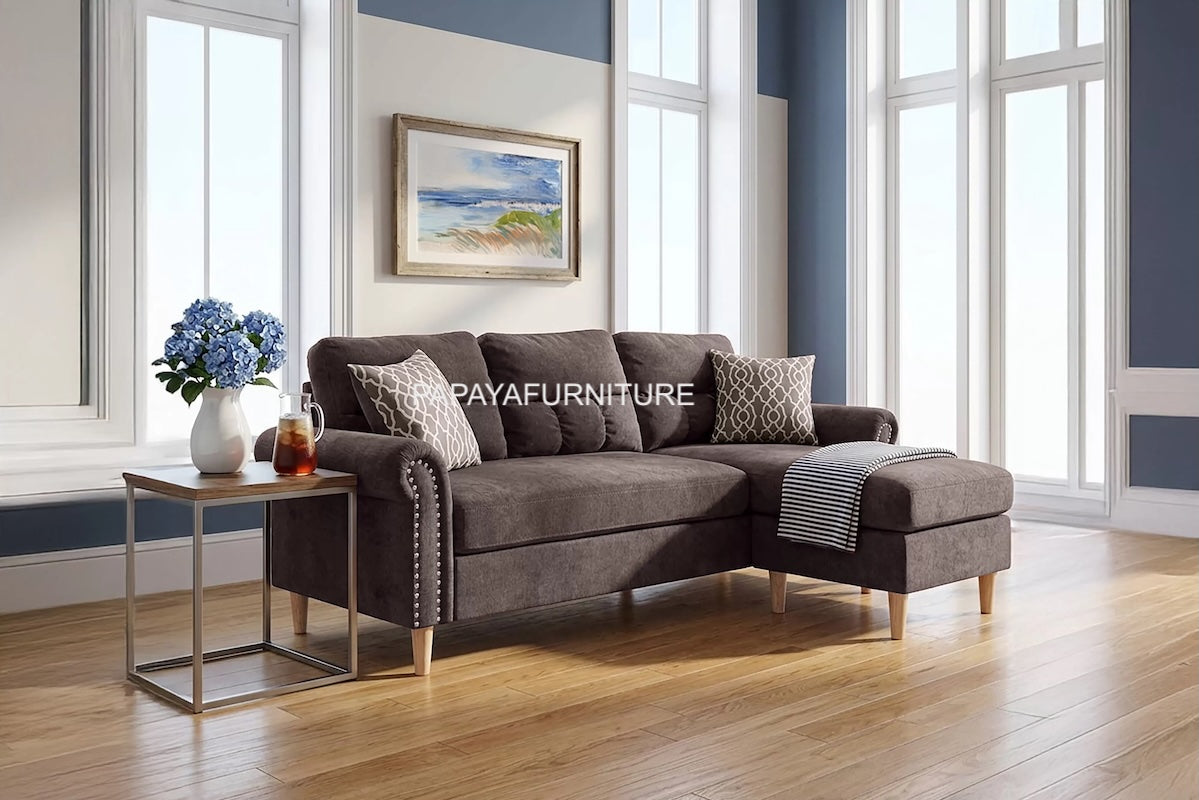 2PC Reversible Sectional Sofa Set