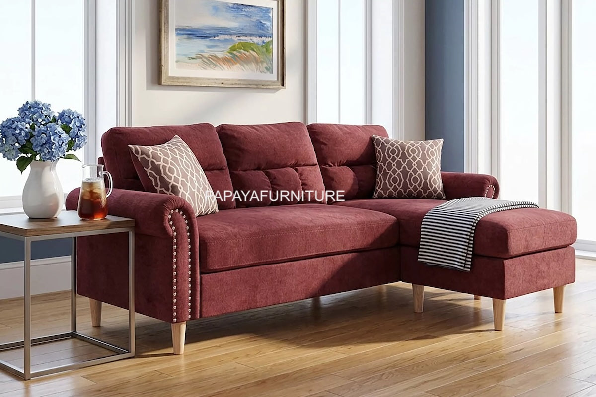 2PC Reversible Sectional Sofa Set