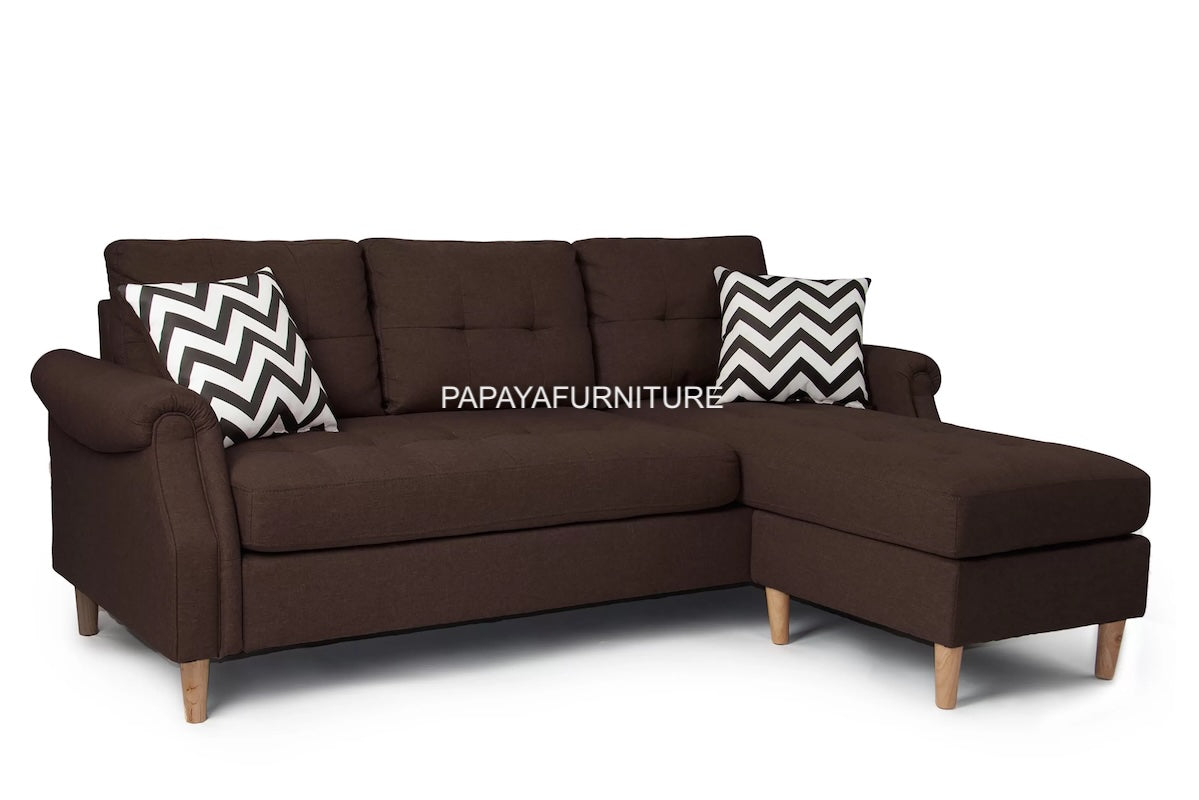 2PC Reversible Sectional Sofa Set