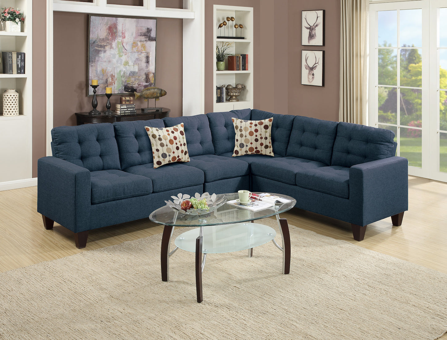 4-PC Sectional with Ottoman