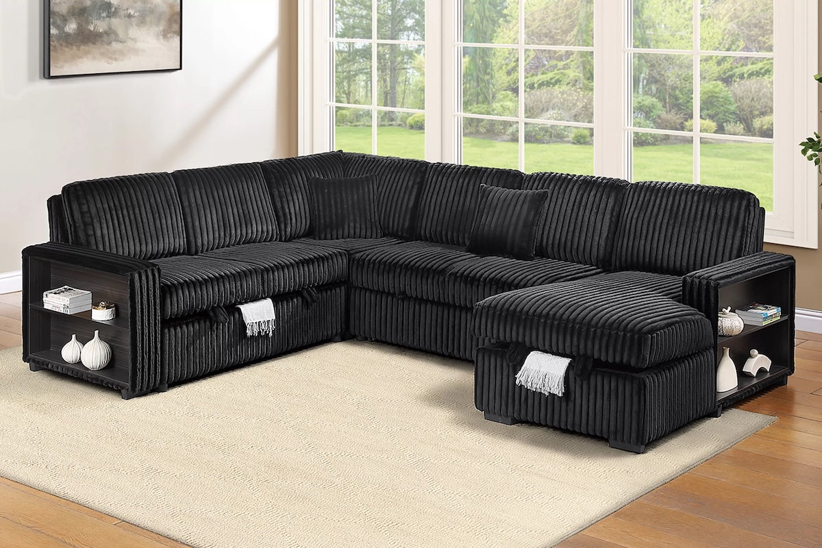 4-Piece Convertible Sectional
