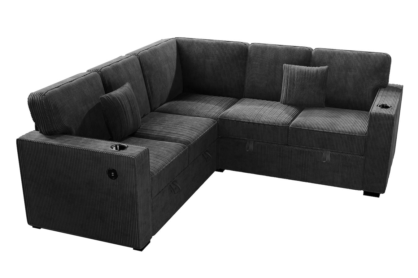 3-Piece Convertible Sectional Sofa Set