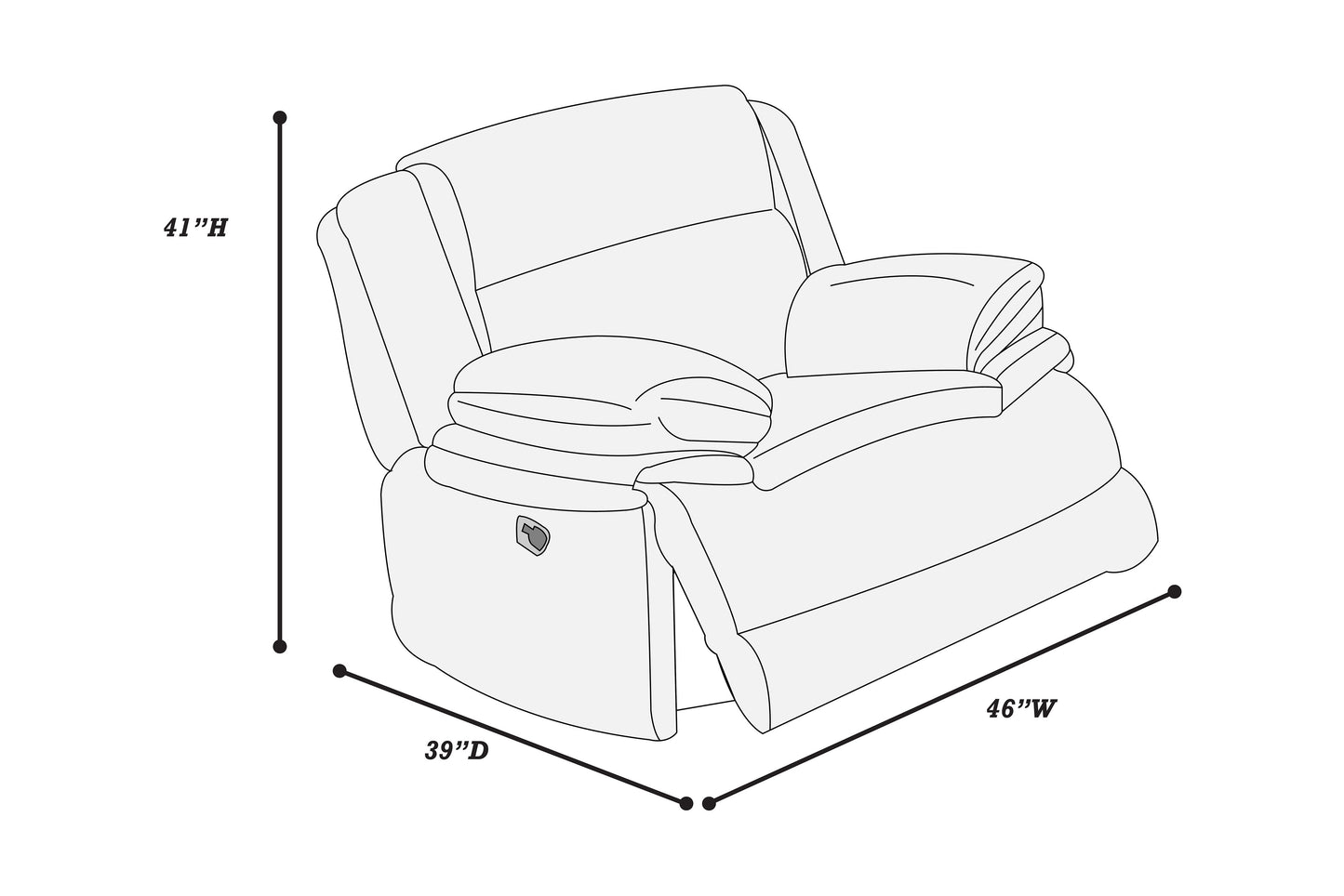 Corduroy Recliner Chair