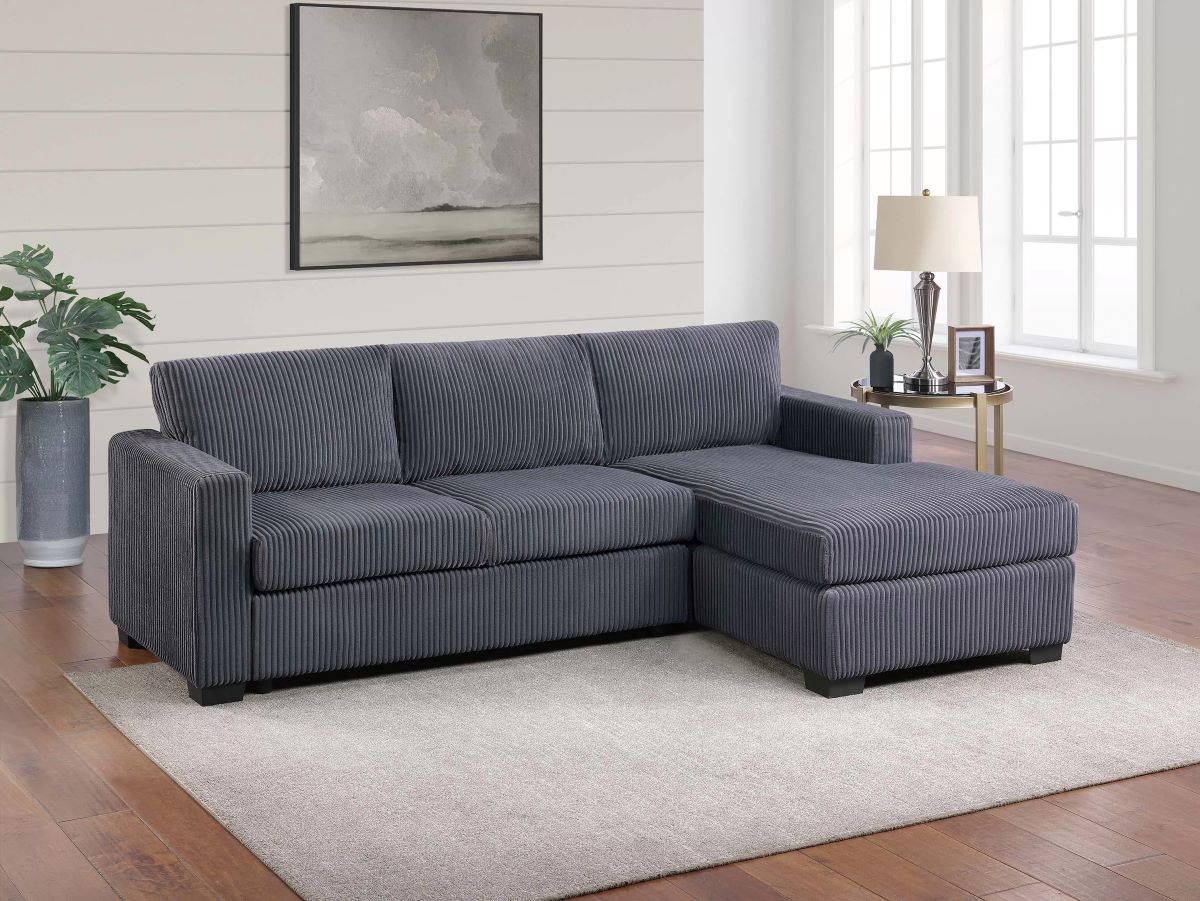 2-PC Corduroy Sectional Sofa
