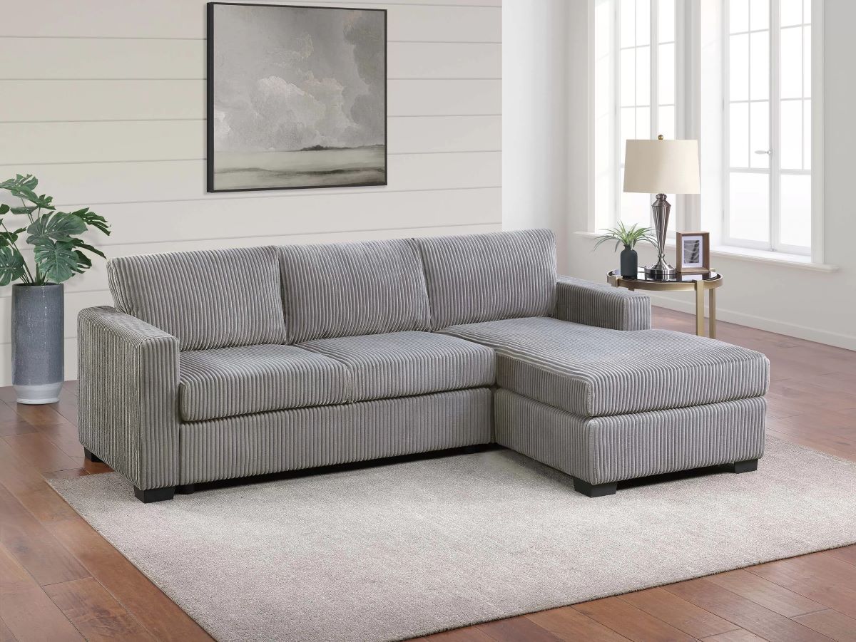 2-PC Corduroy Sectional Sofa