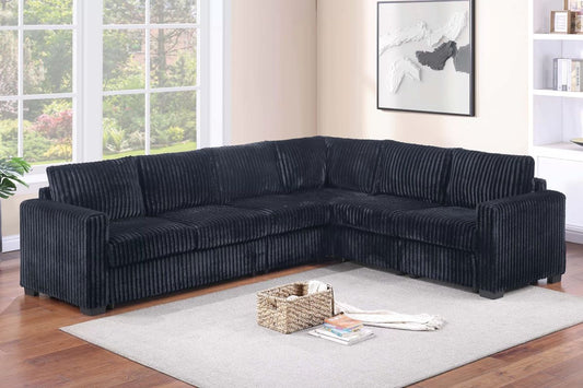 4-PC Corduroy Sectional Sofa