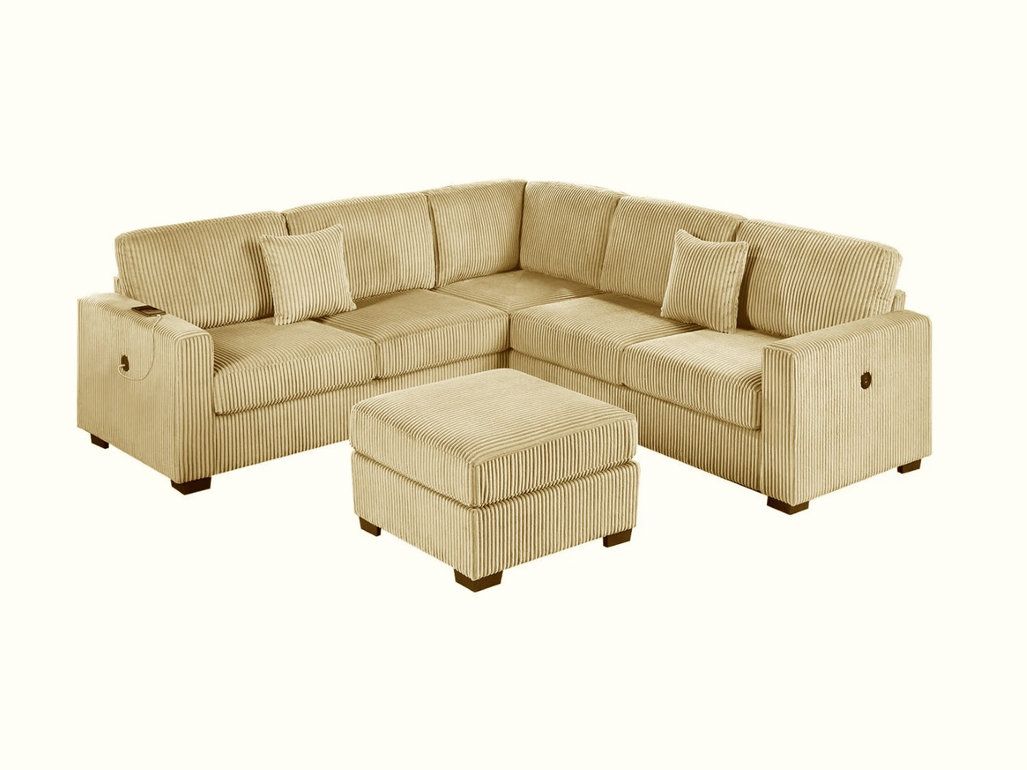 4-Piece Sectional Set W/ Ottoman
