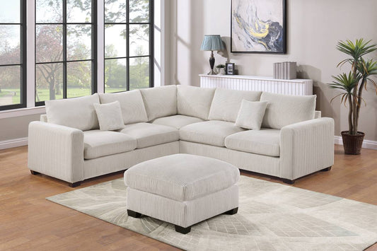 4-PC Corduroy Sectional