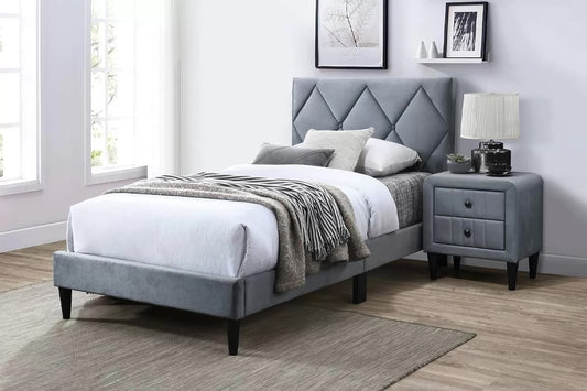 Twin Bed Frame with Nightstand
