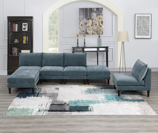 6-PC Modular Fabric Sectional Set