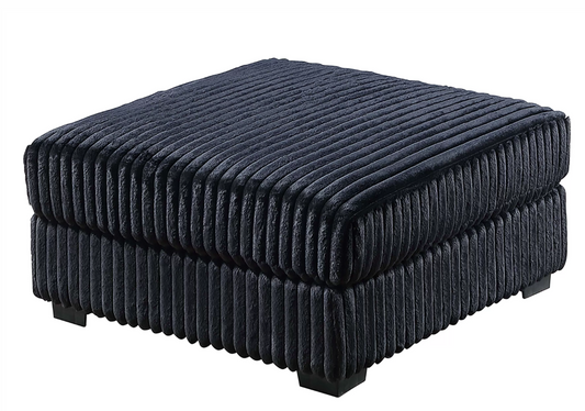 Black Corduroy Modular Ottoman Belle