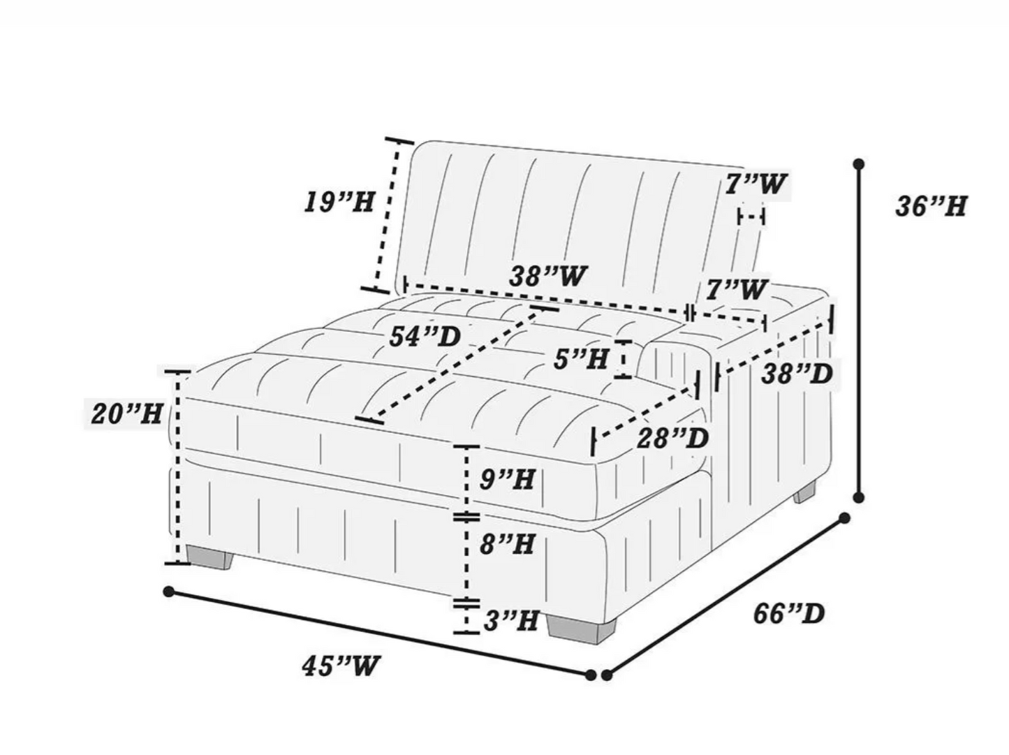 3-PC Corduroy Modular Sectional Ashley