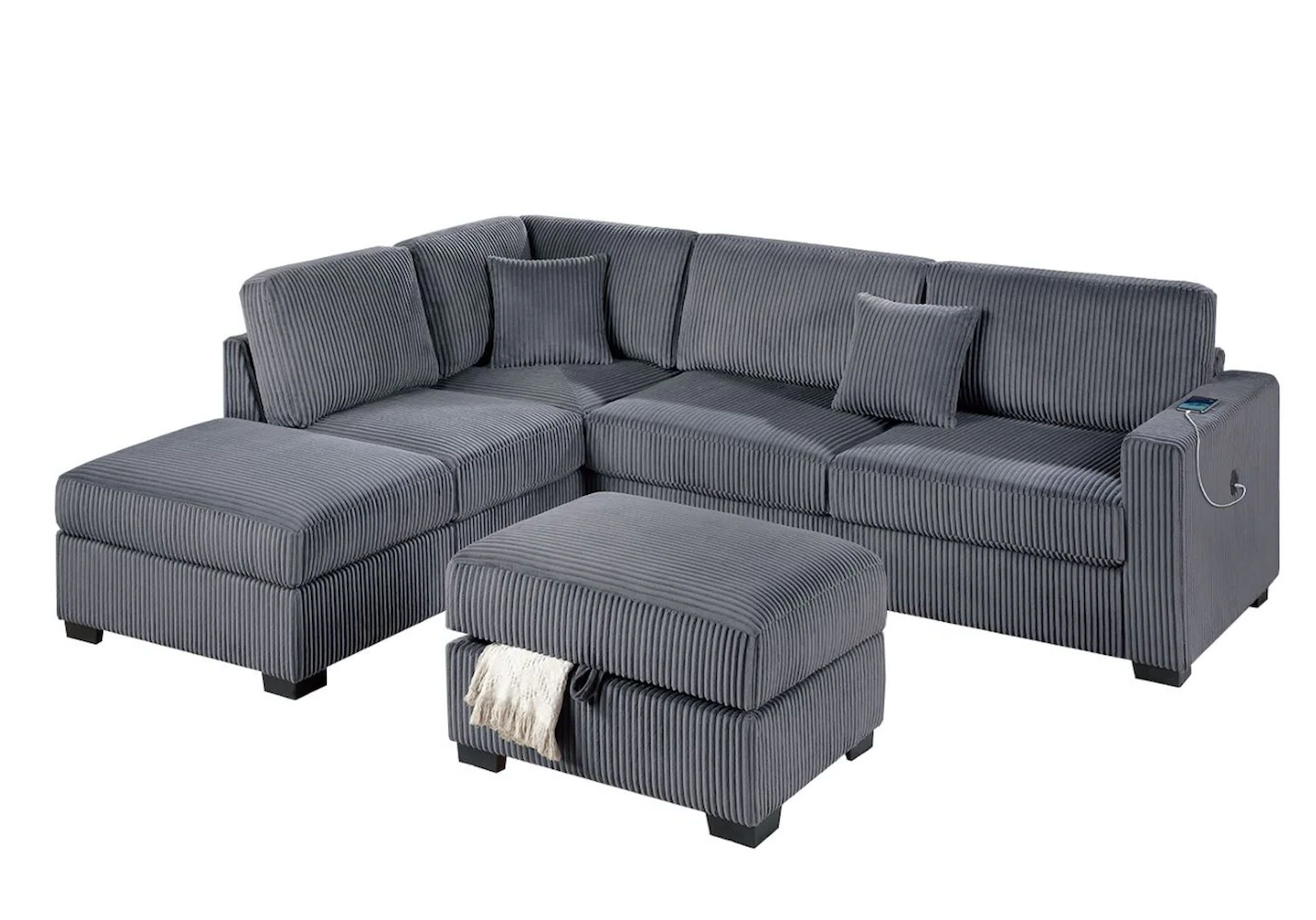 3-Piece Reversible Sectional Set W/ Ottoman (ETA: 8/20)