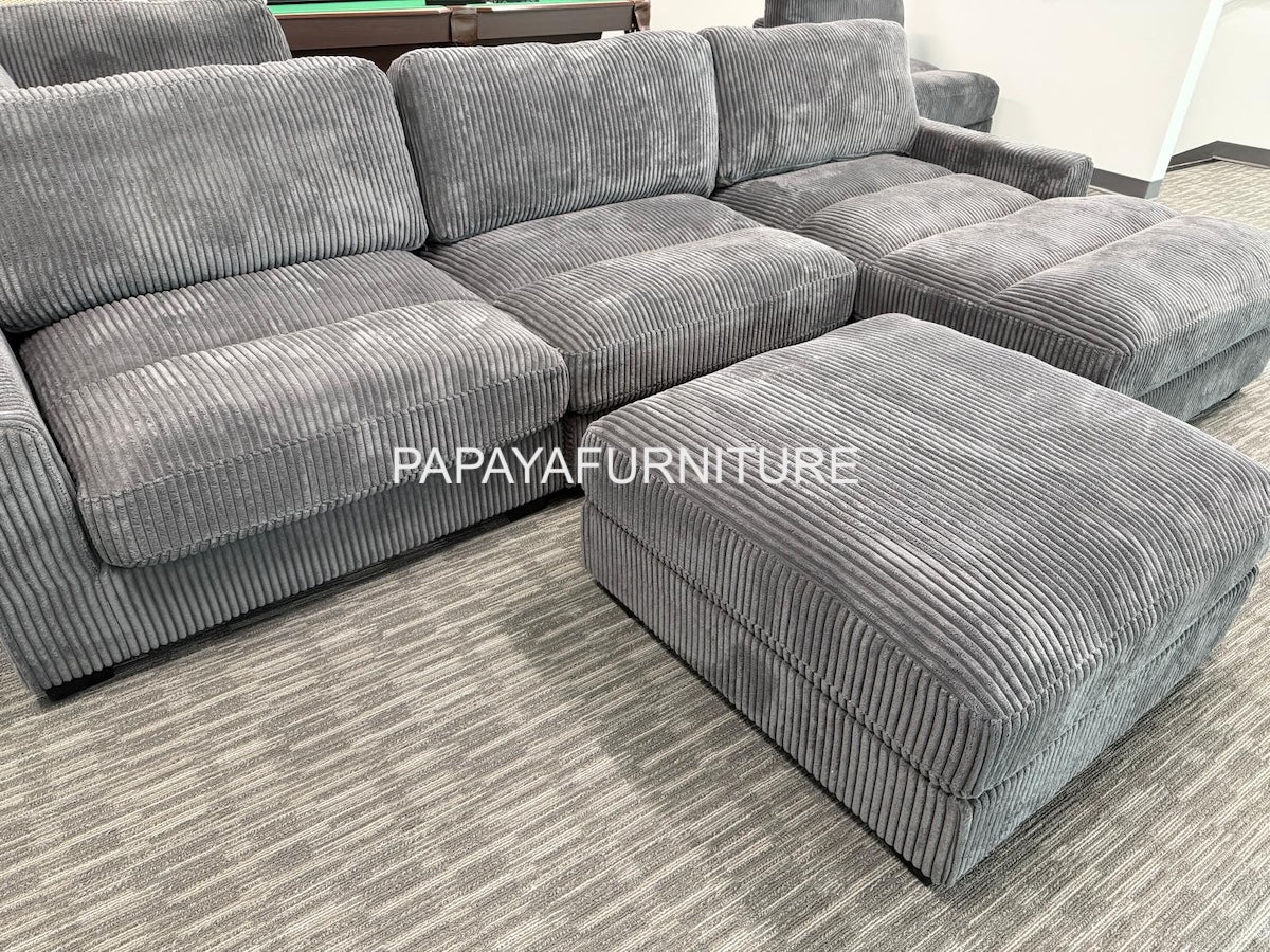 4-PC Corduroy Modular Sectional Ashley