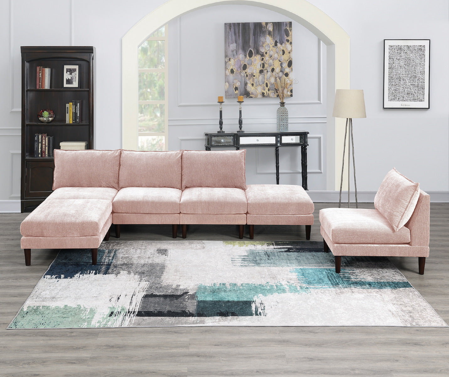 6-PC Modular Fabric Sectional Set