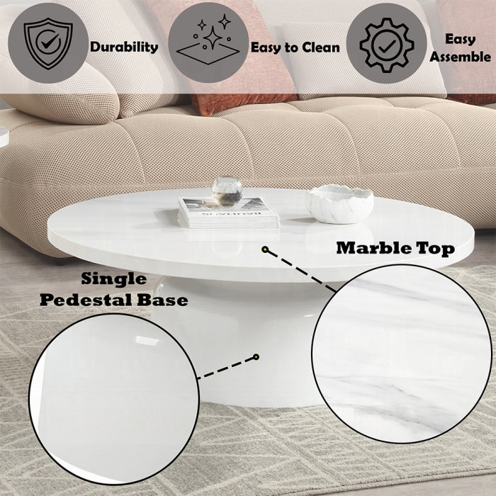 Marble Round Coffee Table